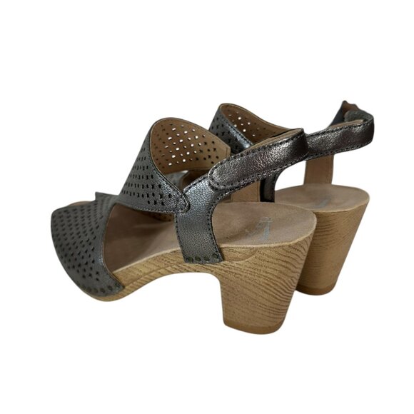 Dansko Teagan Womens Metallic Leather Perforated Open-Toe Sandals Size 37 US 7 - Picture 6 of 14